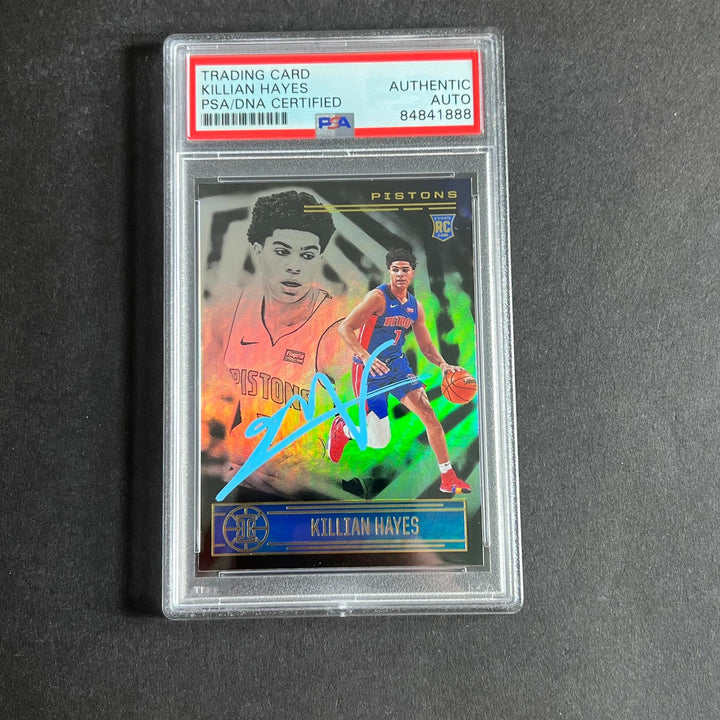 2020-21 Panini Illusions #177 Killian Hayes Signed Card AUTO PSA Slabbed RC Pist
