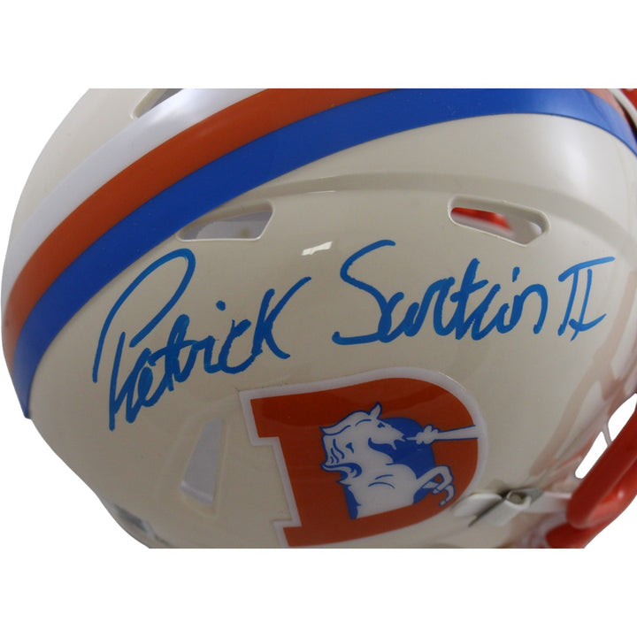 Patrick Surtain Autographed Denver Broncos Retro Mini Helmet Beckett 56415