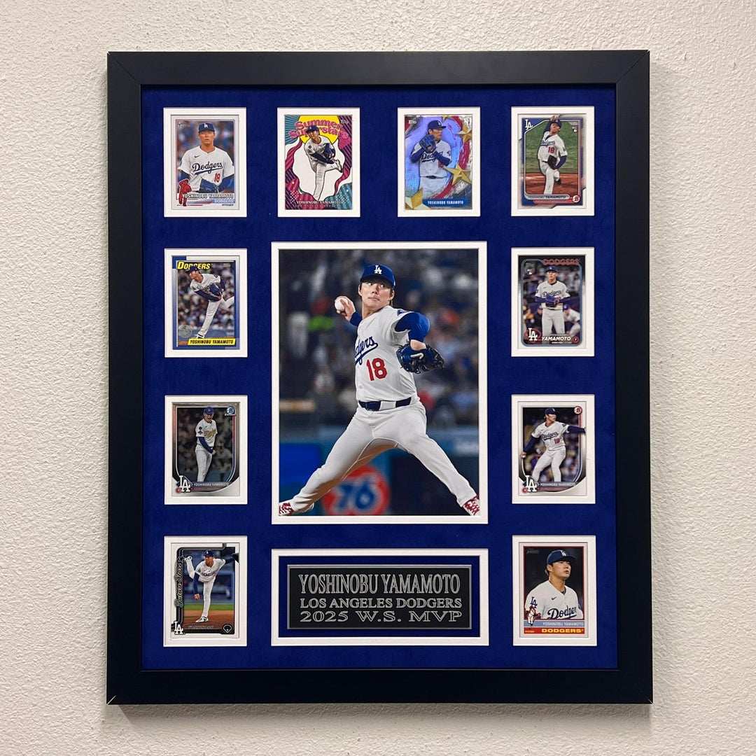 Yoshinobu Yamamoto 10-Card Custom Display Frame Los Angeles Dodgers