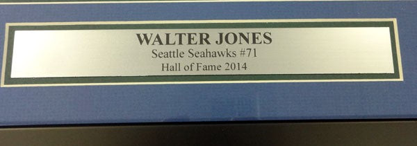 Seattle Seahawks Walter Jones Signed Framed Blue Jersey MCS Holo