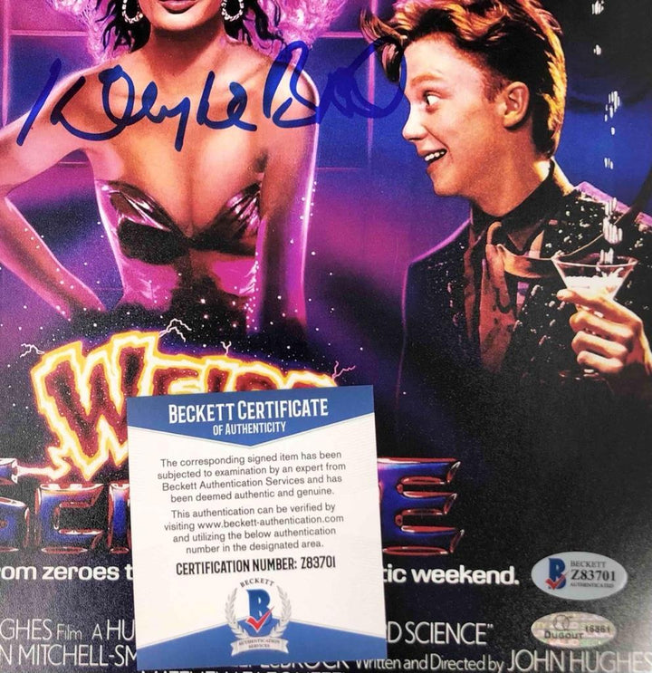 Kelly LeBrock signed Weird Science movie poster 11x17 photo BAS COA Beckett