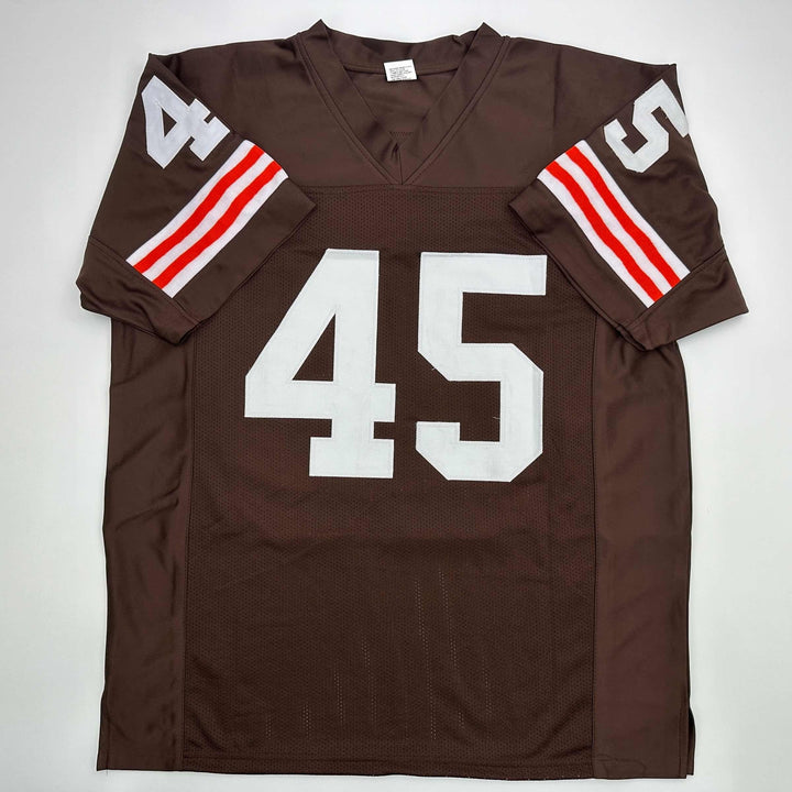 Facsimile Autographed Ernie Davis Cleveland Brown Reprint Jersey Size Men's XL