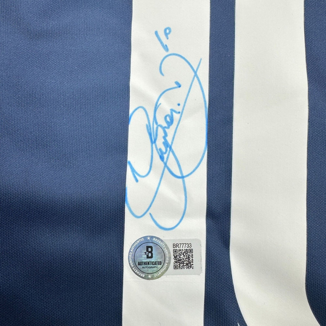 Autographed/Signed Neymar Jr Paris Saint-Germain Blue Soccer Jersey BAS COA