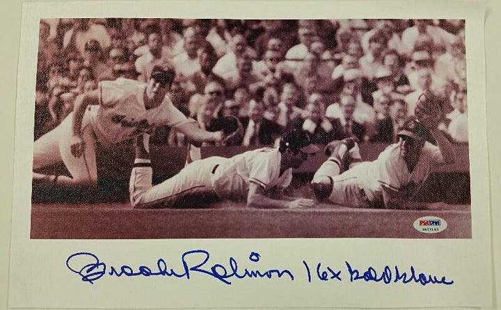 BROOKS ROBINSON Signed "16x Gold Glove" 9x14 Canvas #2 Orioles HOF PSA/DNA COA