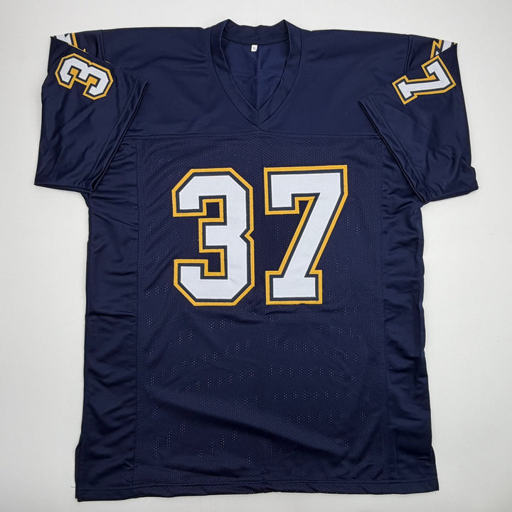 Autographed/Signed Rodney Harrison San Diego Navy Blue Jersey Beckett BAS COA