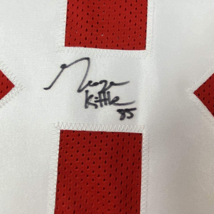Autographed/Signed GEORGE KITTLE San Francisco Red Football Jersey Beckett COA