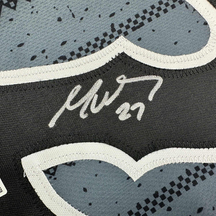 Framed Autographed/Signed Mark Vientos 35x39 New York Grey Jersey Beckett COA