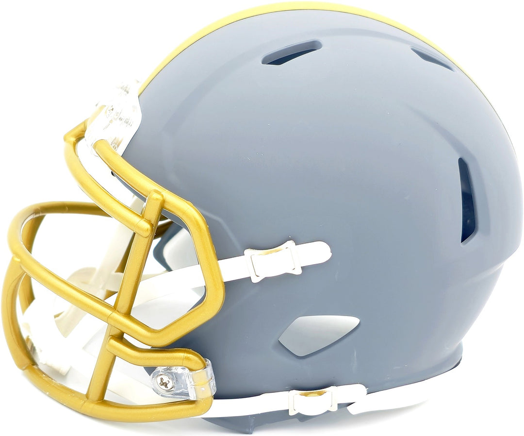 Terry Bradshaw Signed Steelers Slate Gray Speed Mini Helmet Beckett Wit
