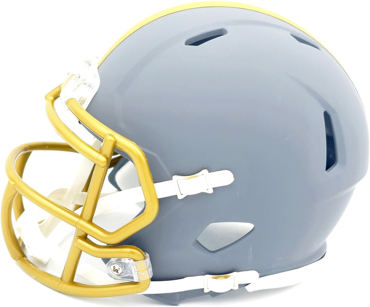 Terry Bradshaw Signed Steelers Slate Gray Speed Mini Helmet Beckett Wit