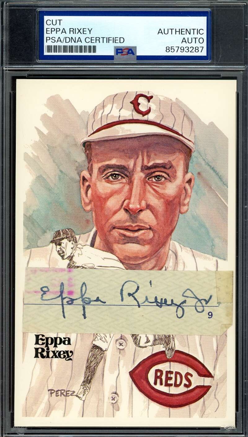 Eppa Rixey PSA DNA Coa Signed Perez Steele Postcard Cut Autograph Reds