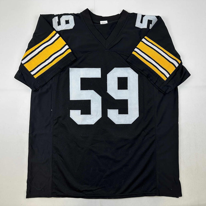 Facsimile Autographed Jack Ham Pittsburgh Black Reprint Jersey Size Men's XL
