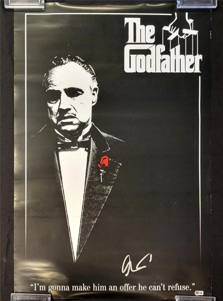 Al Pacino signed Godfather 24x36 movie poster autograph Corleone ~ Beckett BAS