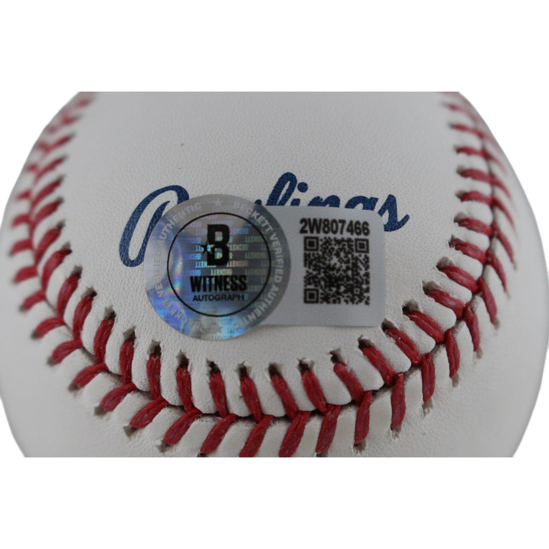 Jack Morris Autographed Detroit Tigers OML Baseball HOF Beckett Witness 51578