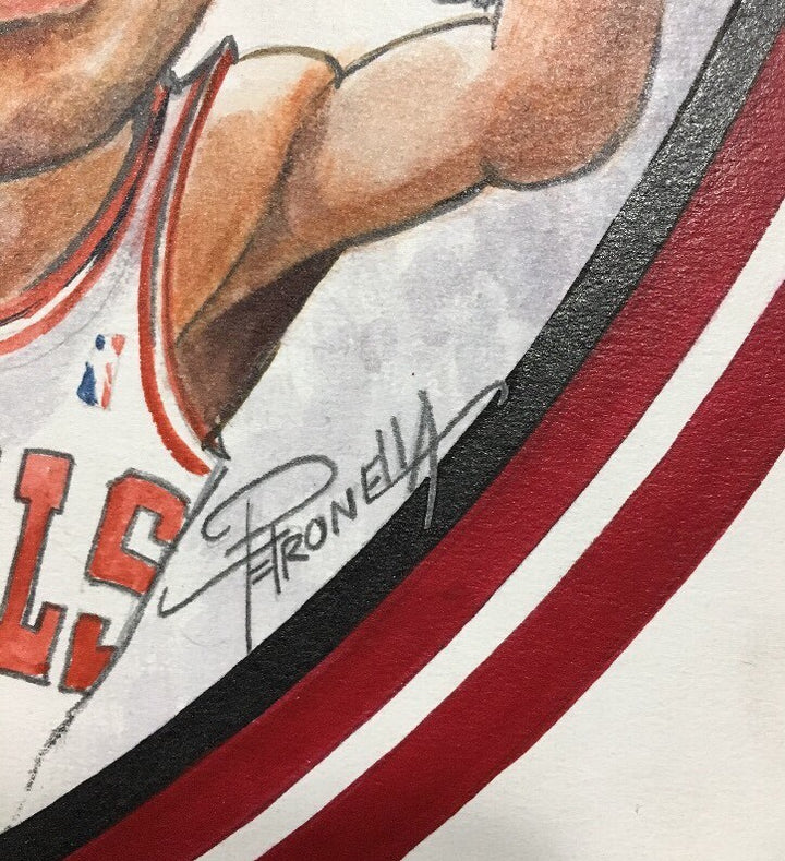 1992 Chicago Bulls NBA Champions Original Petronella Painting Michael Jordan 1/1