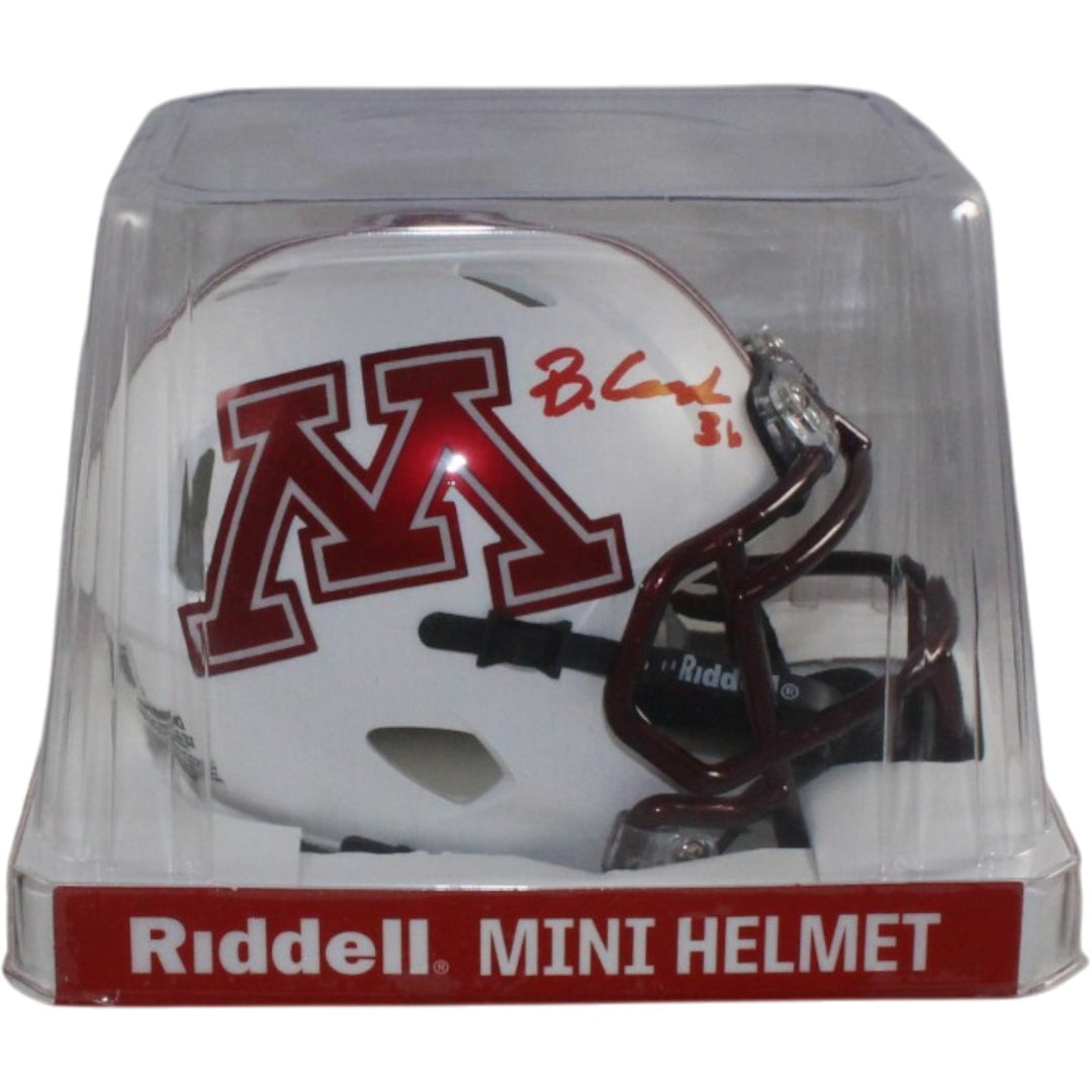 Blake Cashman Autographed Minnesota Gophers Mini Helmet Beckett Witness 56175