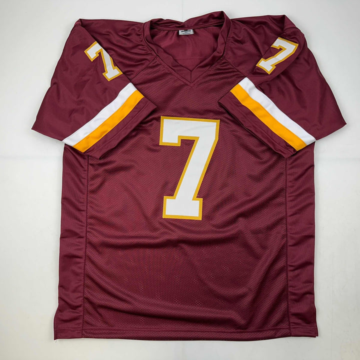 Facsimile Autographed Joe Theismann Washington Red Reprint Jersey Size Men's XL