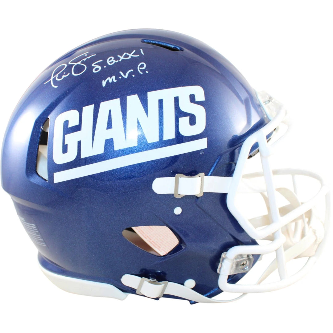 Phil Simms Signed New York Giants Pro Helmet Rush SB XXI MVP Beckett WIT 58662