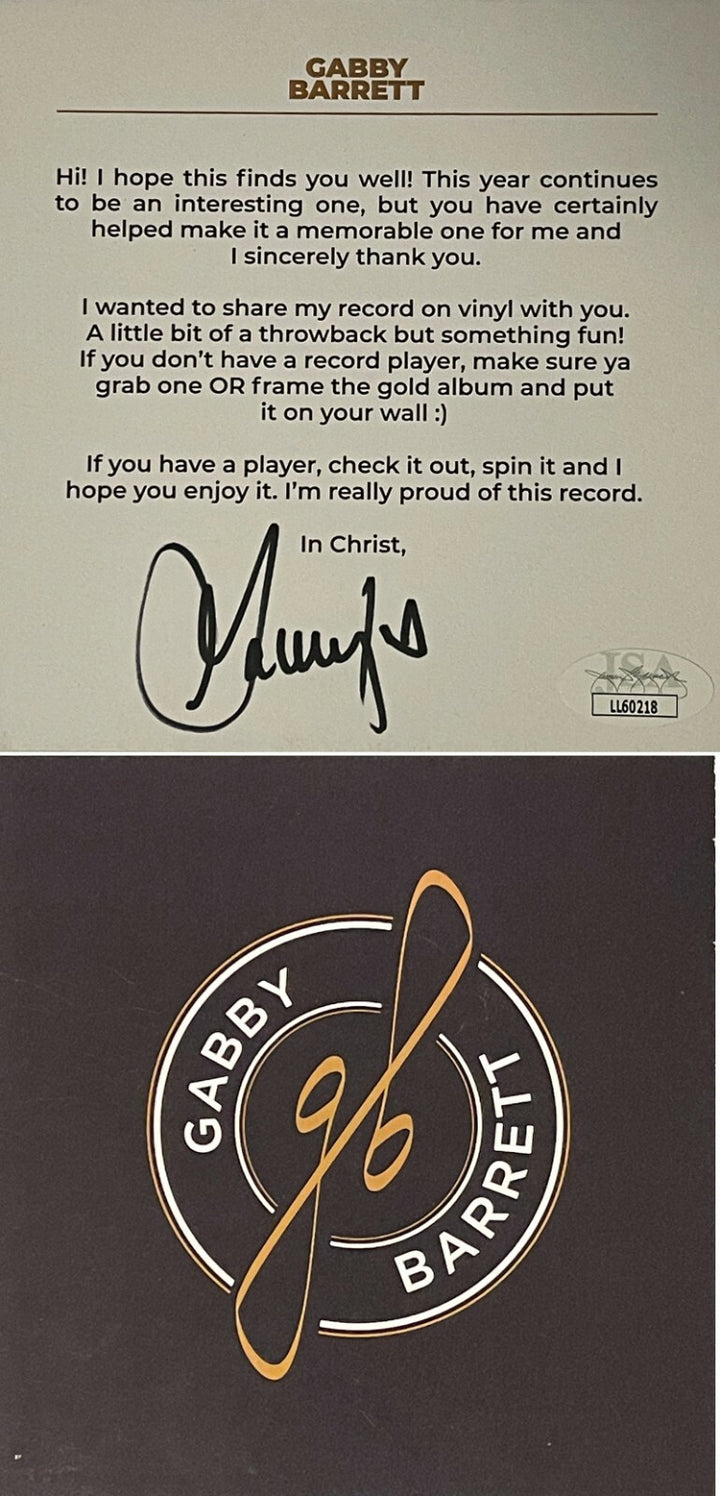 Gabby Barrett signed 2020 C2C 5x5 Promo Card– JSA (LTD Edition EP 5 track)