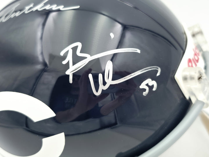 Dick Butkus Mike Singletary Brian Urlacher Auto Bears Blue Full Size Rep Helmet
