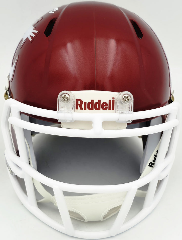 Abraham Abe Lucas Signed Washington State Cougars Crimson Speed Mini Helmet MCS