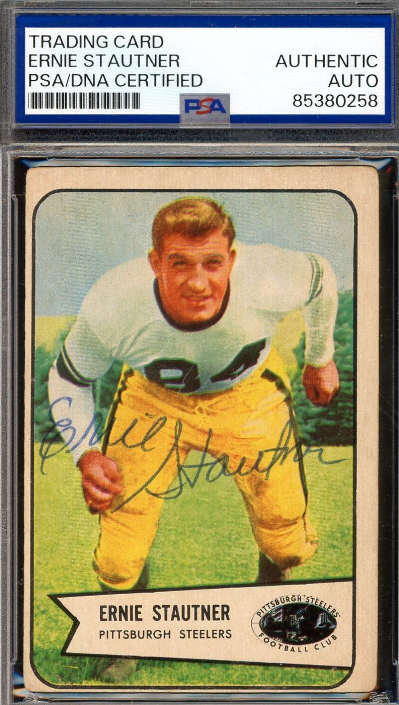 Ernie Stautner PSA DNA Vintage Signed 1954 Bowman Autograph