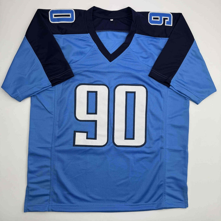 Autographed/Signed Jevon Kearse Tennessee Powder Blue Football Jersey JSA COA