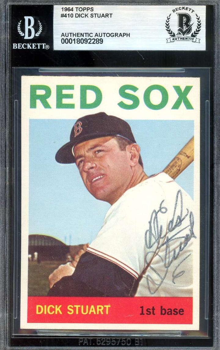 Dick Stuart Beckett BAS Signed 1964 Topps Autograph