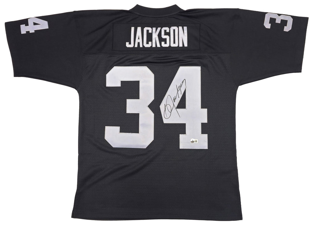 Raiders Bo Jackson Auto Black Authentic Mitchell Ness Throwback Jersey Sz L BAS