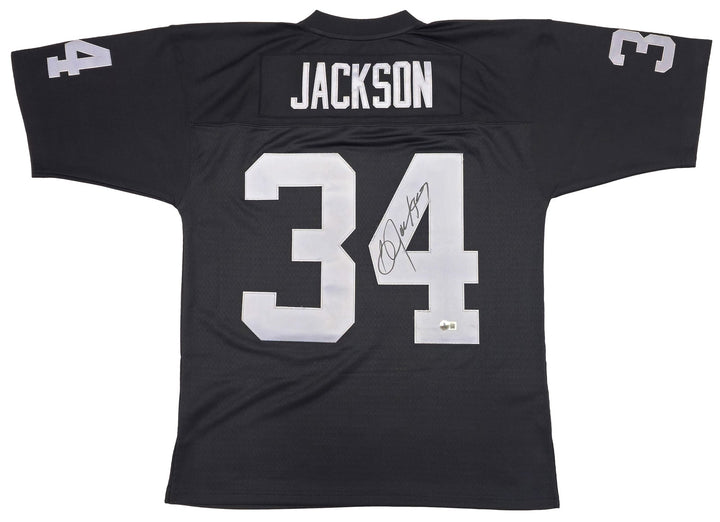 Raiders Bo Jackson Auto Black Authentic Mitchell Ness Throwback Jersey Sz L BAS