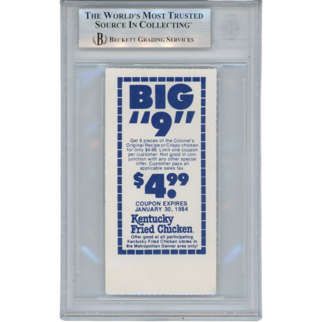 John Elway Autographed Denver Broncos 12/11/83 Ticket 1st Comeback Beckett 50998