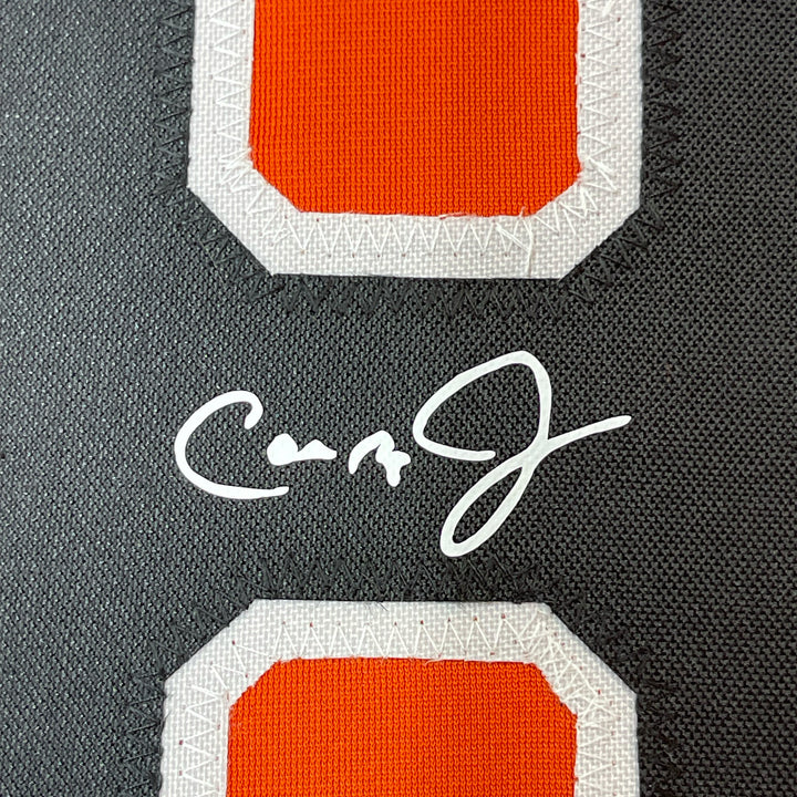 Framed Facsimile Autographed Cal Ripken Jr. 33x42 Reprint Laser Auto Jersey