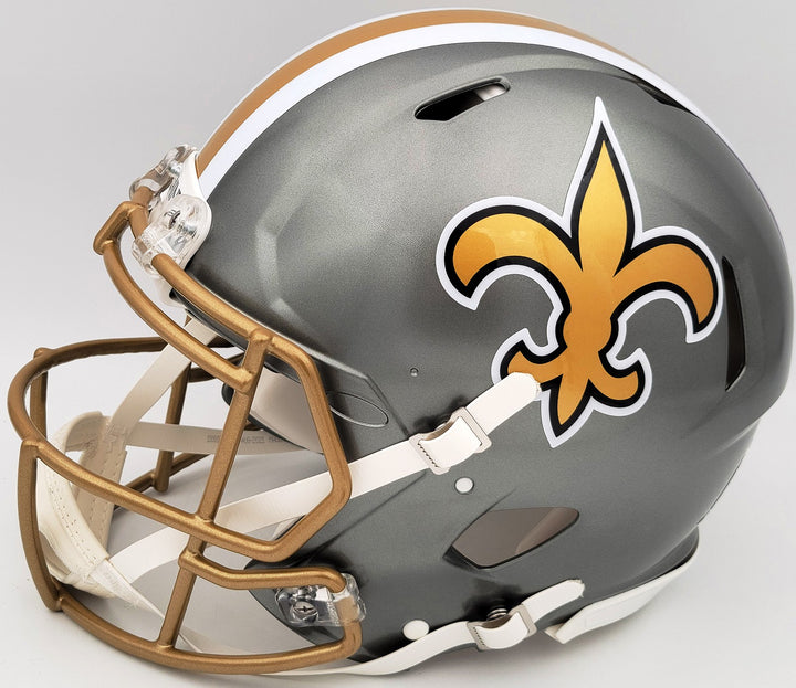 Jameis Winston Signed Saints Flash Gray Full Size Authentic Speed Helmet Beckett