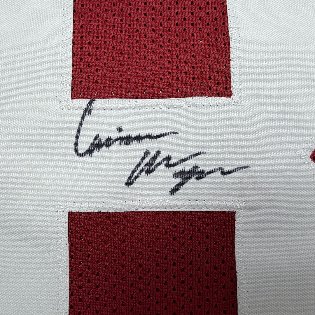 Autographed/Signed Cederian Morgan Alabama Red College Football Jersey JSA COA