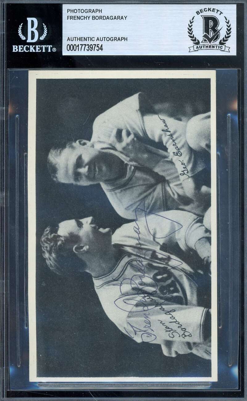 French Bordagaray Beckett BAS Signed 1936 National Chicle Fine Pen Autograph