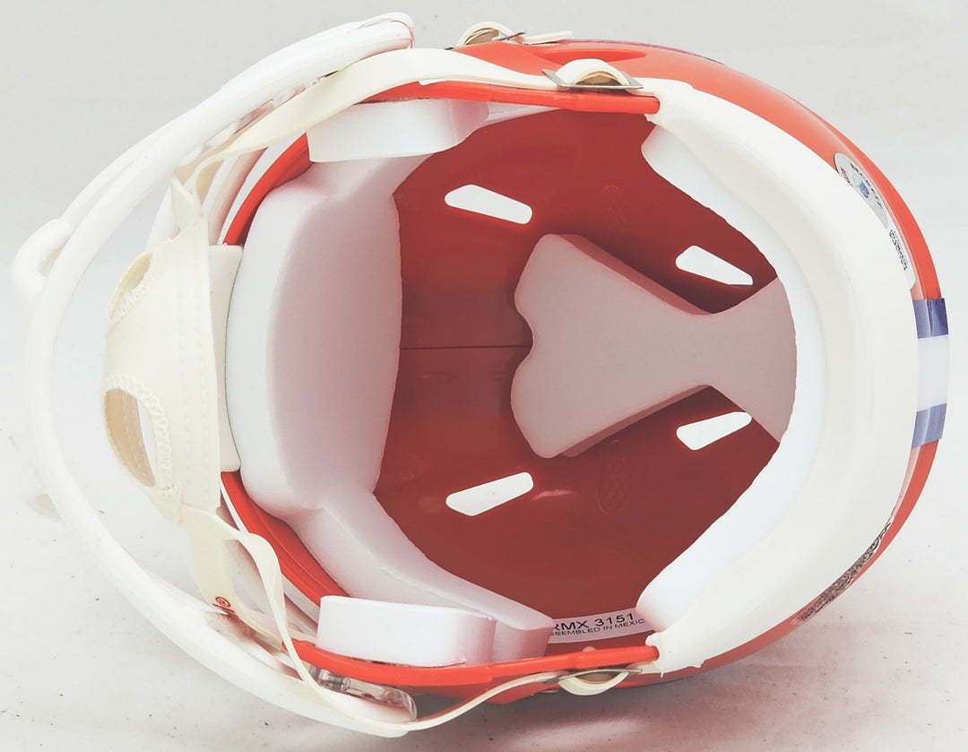 Hunter Renfrow Signed Clemson Tigers Orange Speed Mini Helmet Beckett