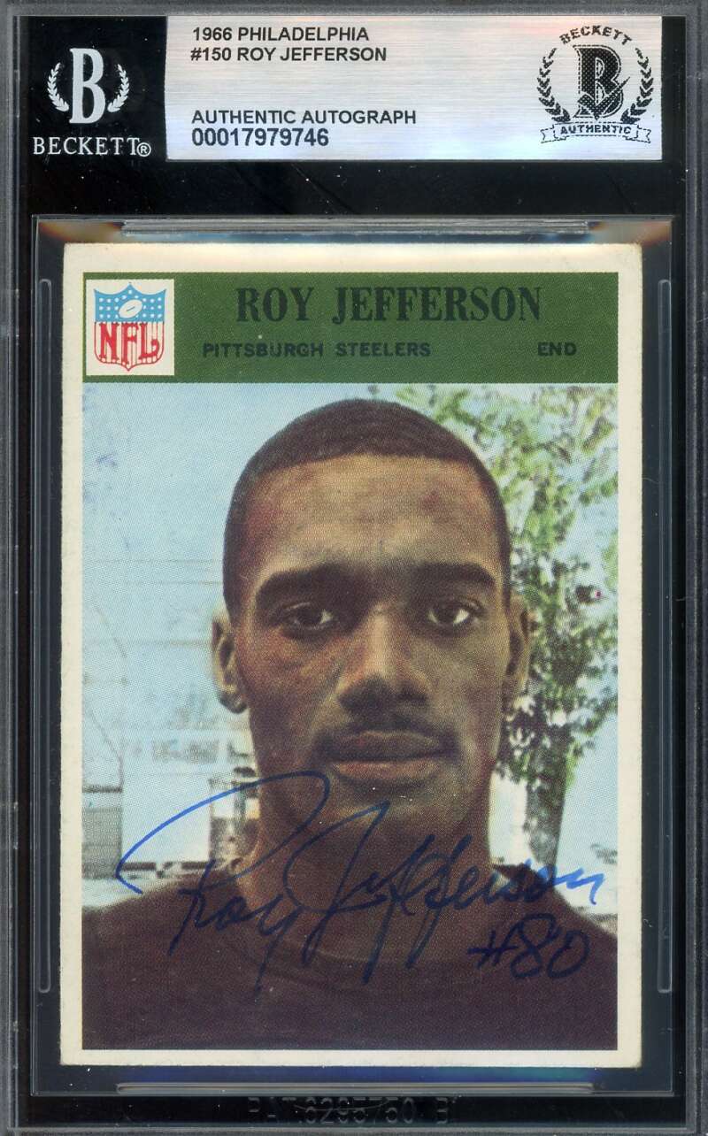 Roy Jefferson Beckett BAS Signed Rookie 1966 Philadelphia Gum Autograph