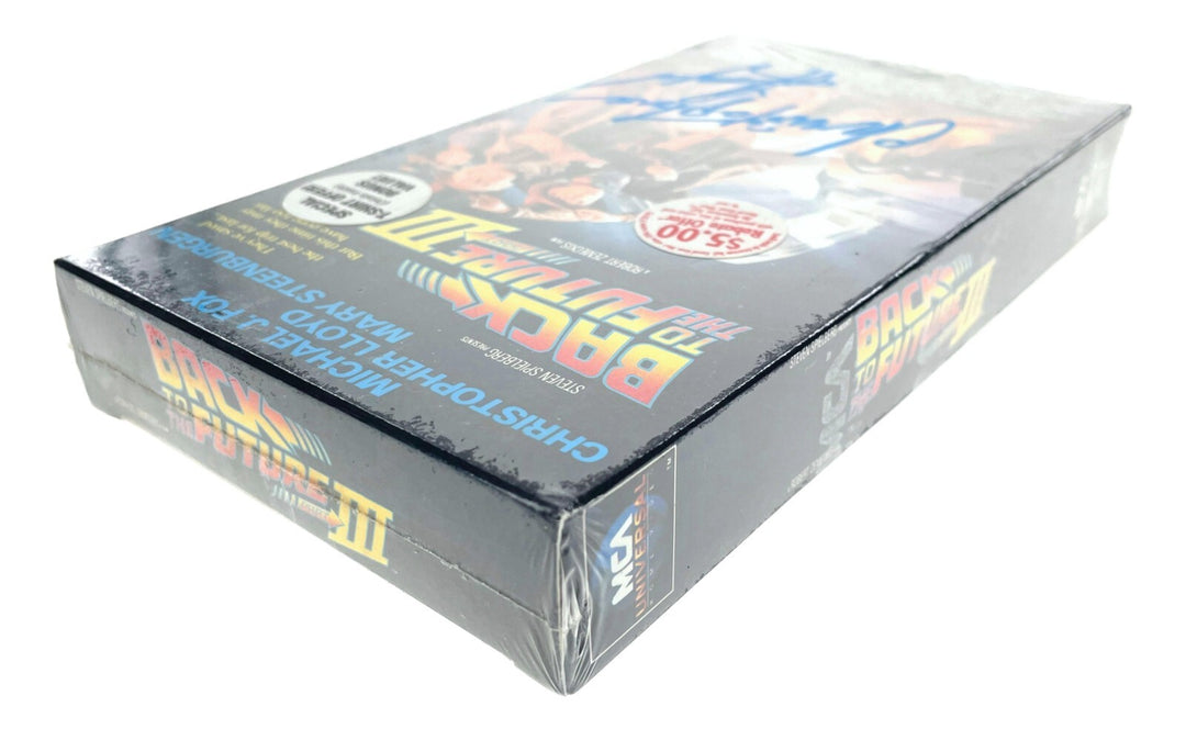 Christopher Lloyd Autographed SEALED Back to Future III VHS Tape 1990 JSA COA