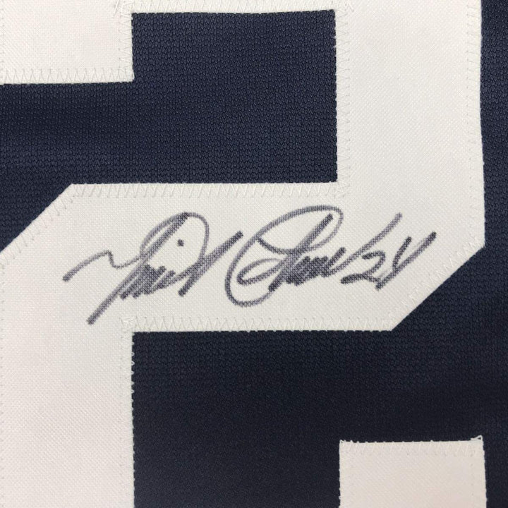FRAMED Autographed/Signed MIGUEL CABRERA 33x42 Detroit Blue Jersey JSA COA Auto