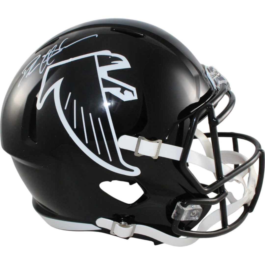 Deion Sanders Autographed Atlanta Falcons F/S TB Helmet Beckett Witness 55197