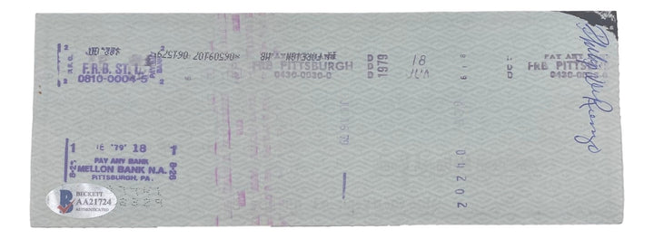 Stan Musial St. Louis Cardinals Signed  Bank Check #5551 BAS