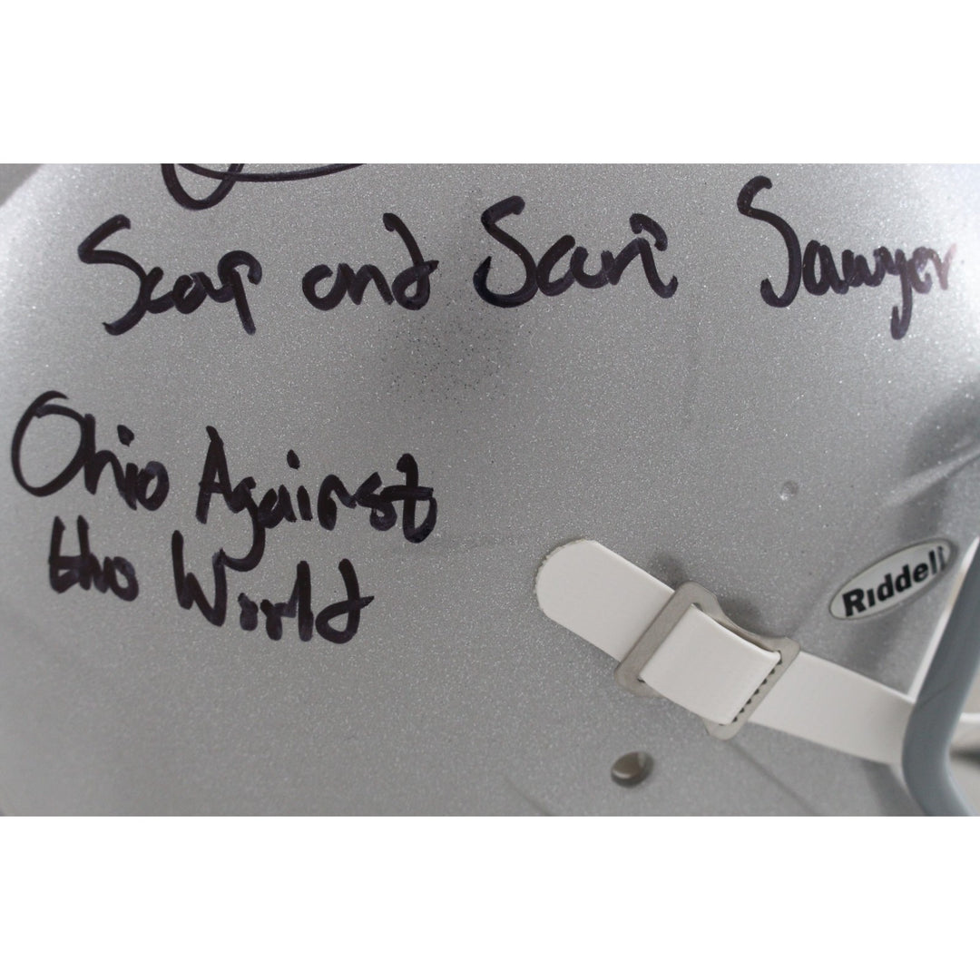 Jack Sawyer Signed Ohio State Buckeyes Authentic Helmet 2 Insc Beckett 49632