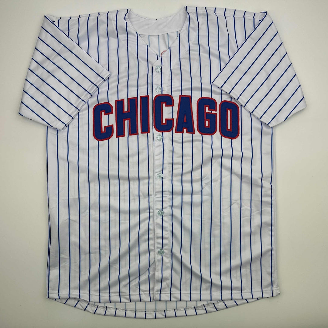 Facsimile Autographed Kyle Tucker Chicago Pinstripe Reprint Jersey Size Men's XL