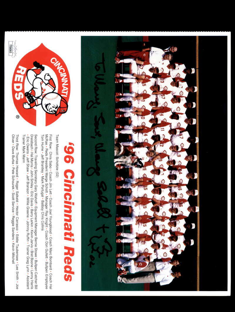 Marge Schott JSA Coa Signed 8x10 Photo Reds  Autograph