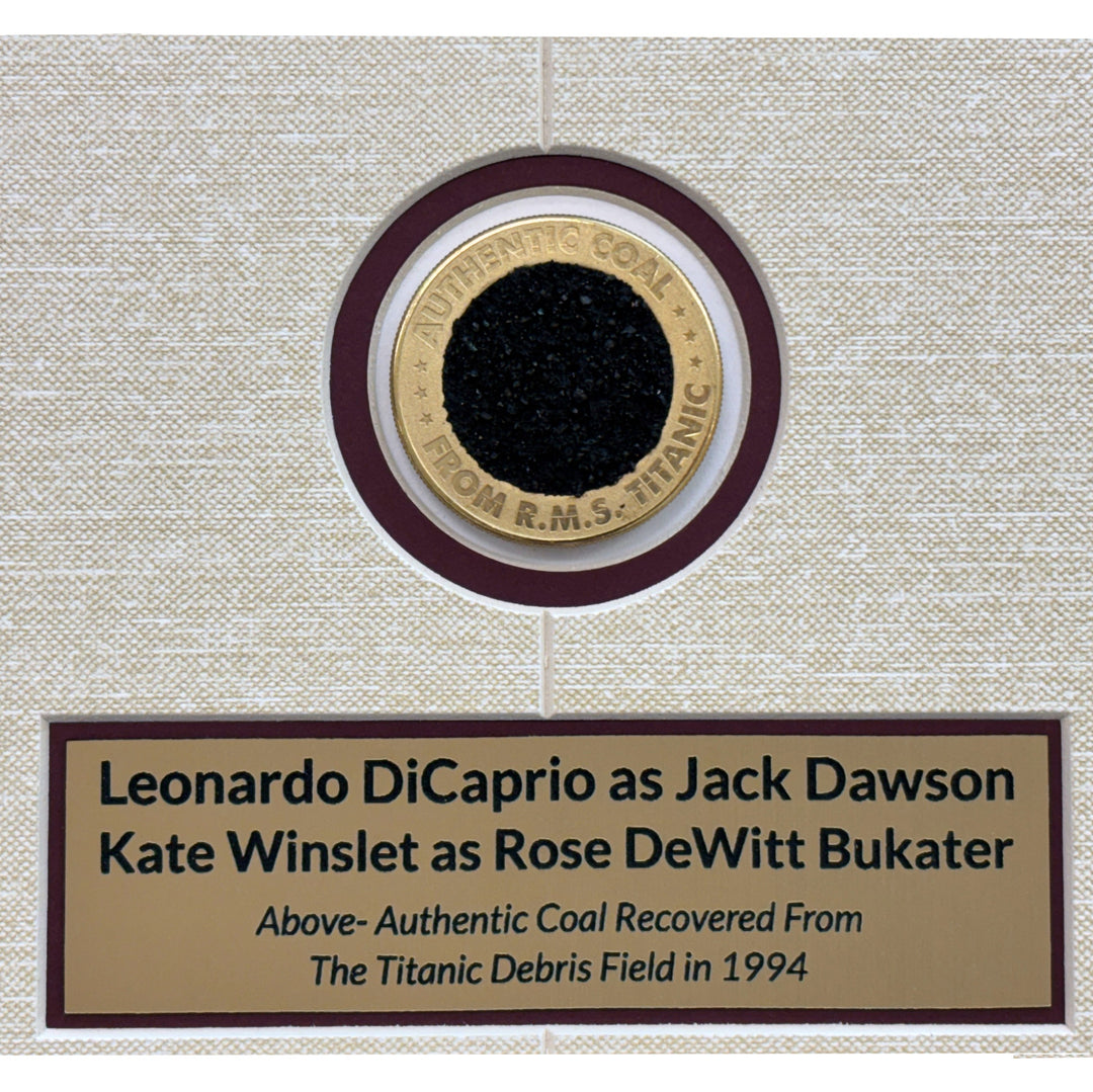 Leonardo DiCaprio Kate Winslet Titanic Autographed Photo JSA Signed Actual Coal