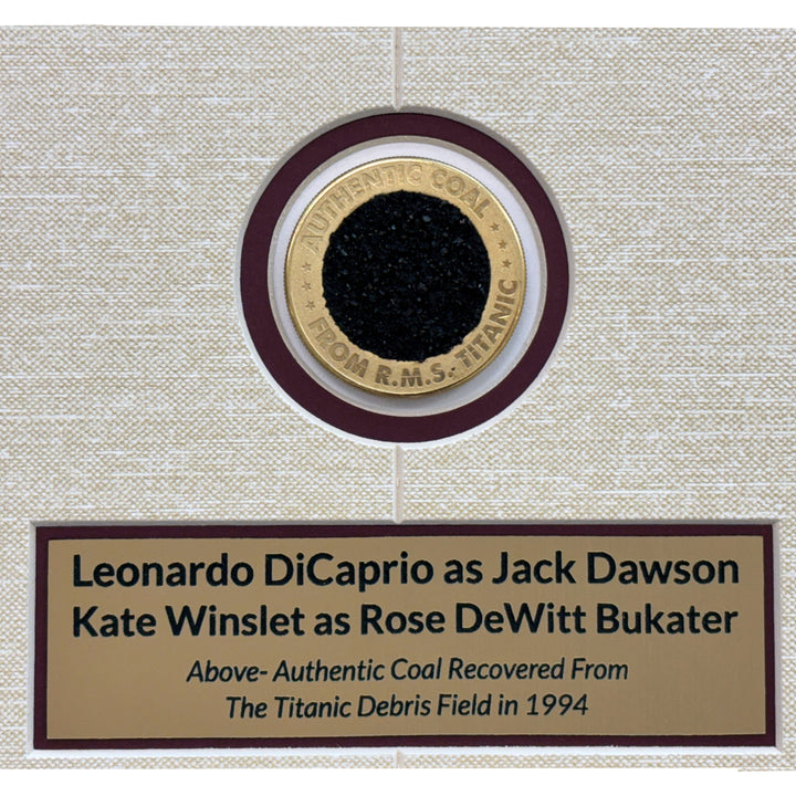 Leonardo DiCaprio Kate Winslet Titanic Autographed Photo JSA Signed Actual Coal