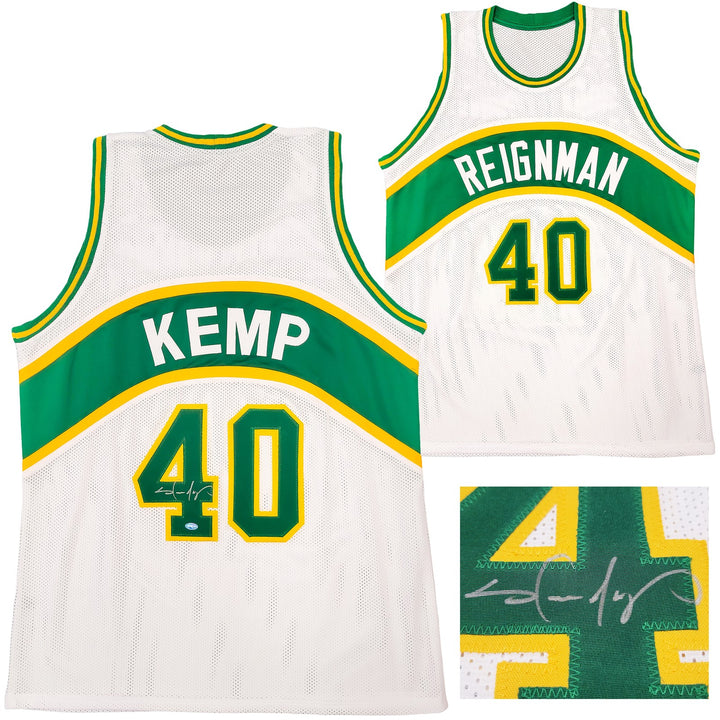 Seattle Supersonics Shawn Kemp Autographed Signed White Jersey MCS Holo
