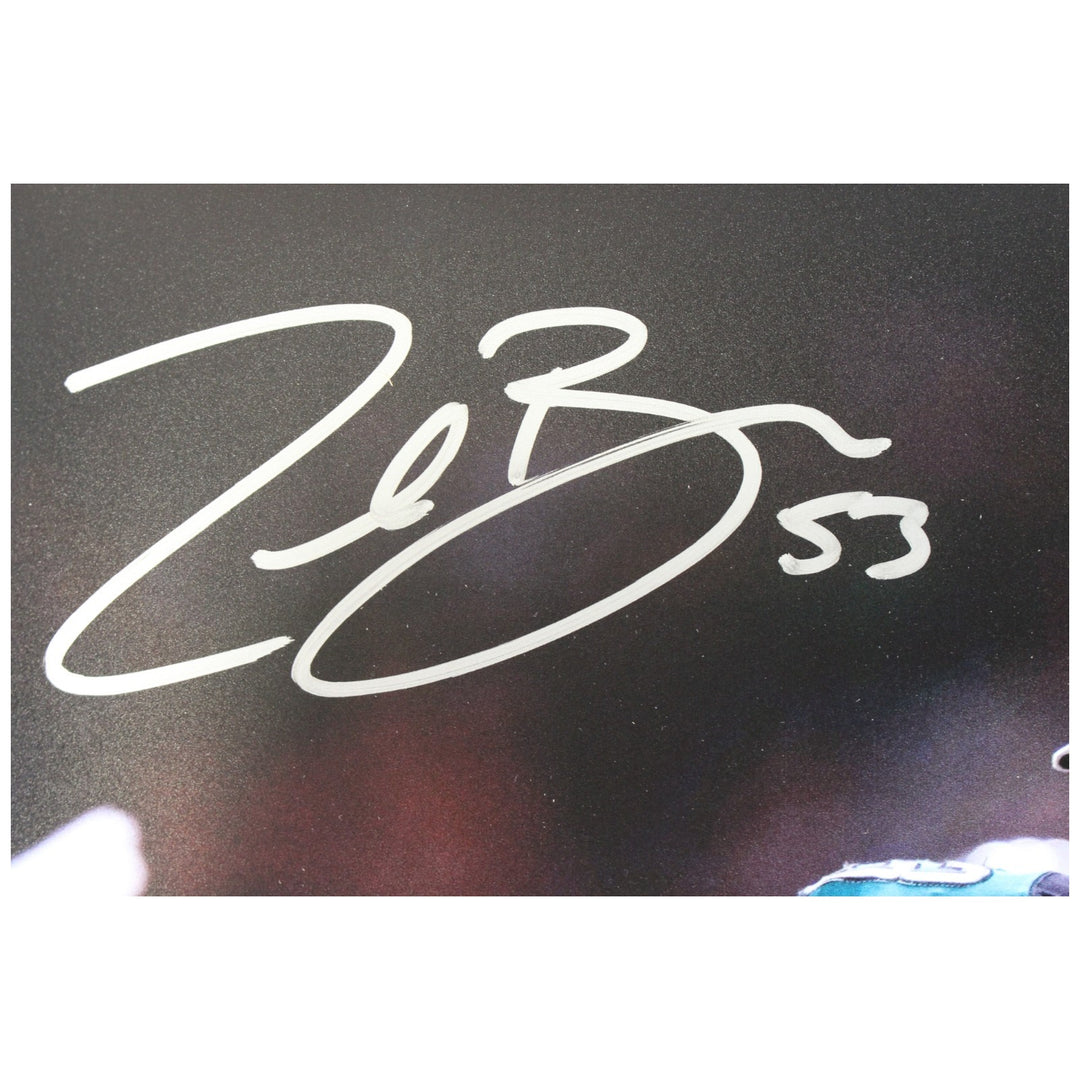 Zack Baun Autographed Philadelphia Eagles 16x20 Photo Beckett Witness 52876