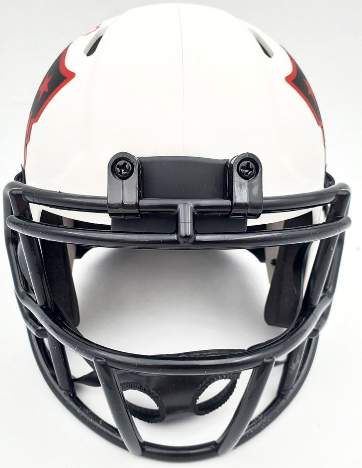 Rodney Harrison Signed Patriots Lunar Eclipse White Speed Mini Helmet Beckett