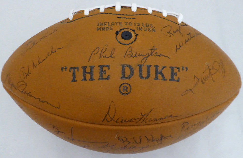 1969 Green Bay Packers Team Auto Football 50 Total Sigs Bart Starr PSA/DNA