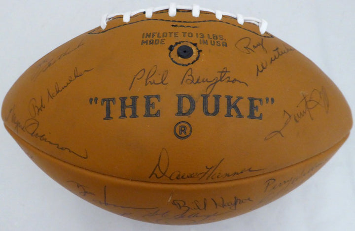 1969 Green Bay Packers Team Auto Football 50 Total Sigs Bart Starr PSA/DNA